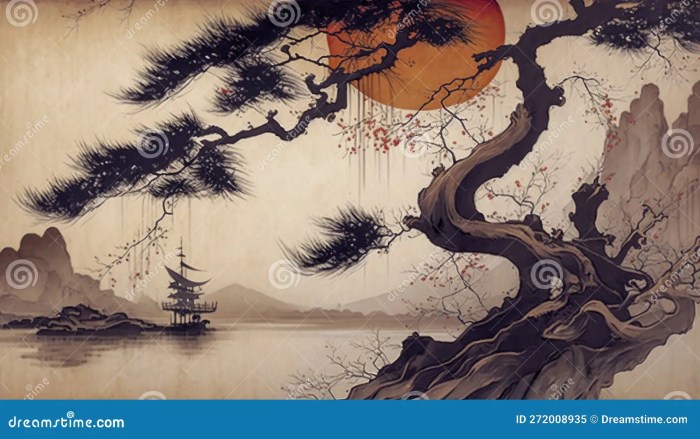 Japanese Painting - Serene Background for Wall Art and Wallpaper Stock Image - Image of decor ... Japanese Painting - Serene Background for Wall Art and Wallpaper Stock Image - Image of decor ...